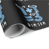 Dim Sum Funny Mathematics Food Pun Dark BG Geschenkpapier (Rolleneckpunkt)