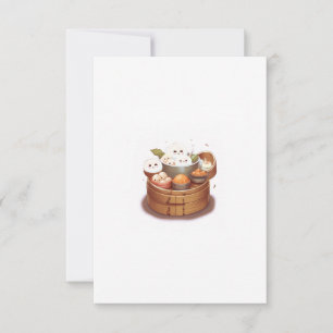 Dim Sum, Lebensmittelthema Dankeskarte