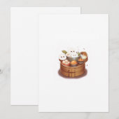Dim Sum, Lebensmittelthema Einladung (Vorne/Hinten)