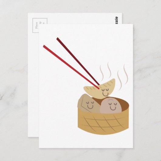 Dim Sum Postkarte (Vorne/Hinten)