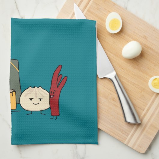 Dim Sum-Schweinefleisch Bao Shaomai chinesisches Geschirrtuch (Viertel Falte)