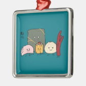 Dim Sum-Schweinefleisch Bao Shaomai chinesisches Ornament Aus Metall (Links)