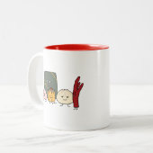 Dim Sum-Schweinefleisch Bao Shaomai chinesisches Zweifarbige Tasse (Vorderseite Links)