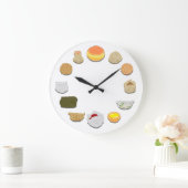 Dim Sum-Uhr Große Wanduhr (Zuhause)