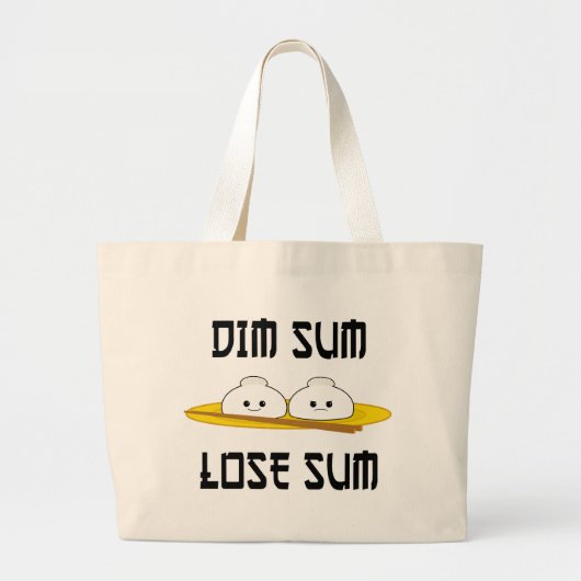 Dim Sum verlieren Summe Jumbo Stoffbeutel (Vorne)