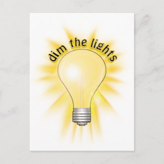 Dim the Lights - Glühbirne Postkarte