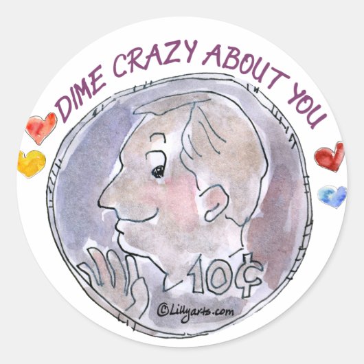 Dime Crazy über den Round Sticker (Vorderseite)