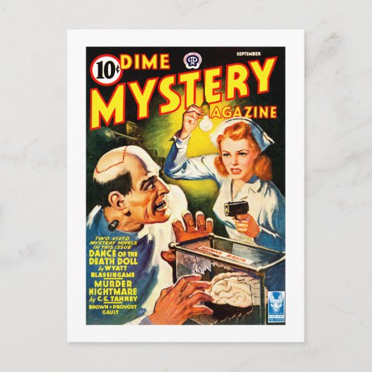 Dime Mystery Magazine (September 1942) Postkarte (Vorderseite)