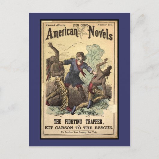 Dime Novel Kit Carson Postkarte (Vorderseite)