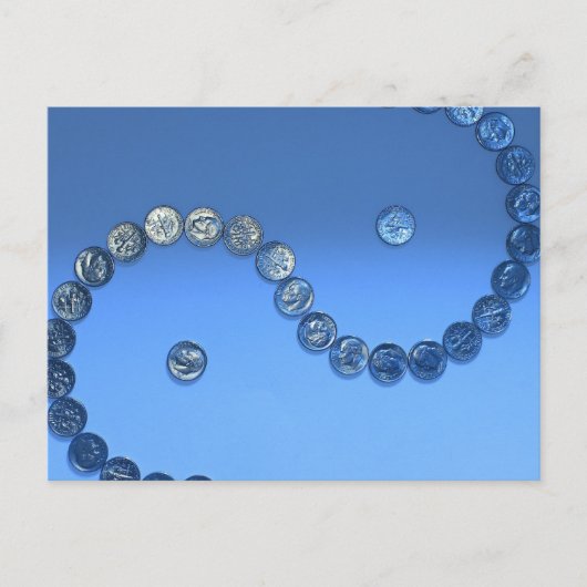 Dime-Skulptur Postkarte (Vorderseite)