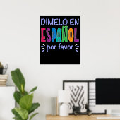 Dimelo En Espanol Bilingualer Spanischlehrer Poster (Heimbüro)