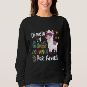 Dimelo Espanol Por Bevorzugung Alpaca Tiere Wool L Sweatshirt