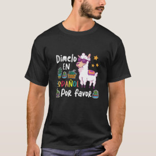 Dimelo Espanol Por Fvor Alpaca Animals Wool Ll T-Shirt