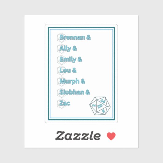 Dimension 20 Intrepid Helden Aufkleber (Blatt)