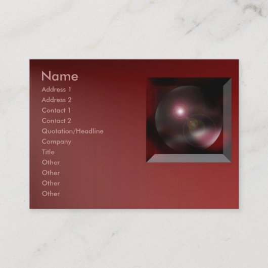 Dimension-Visitenkarte Visitenkarte (Vorderseite)