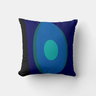 Dimensional Blau Abstrakt 915 Keramik-Ornament Kissen