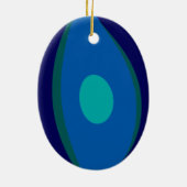 Dimensional Blue Abstrakt 915 Keramik Ornament (Hinten)
