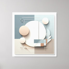 Dimensional Circle Composition Leinwanddruck