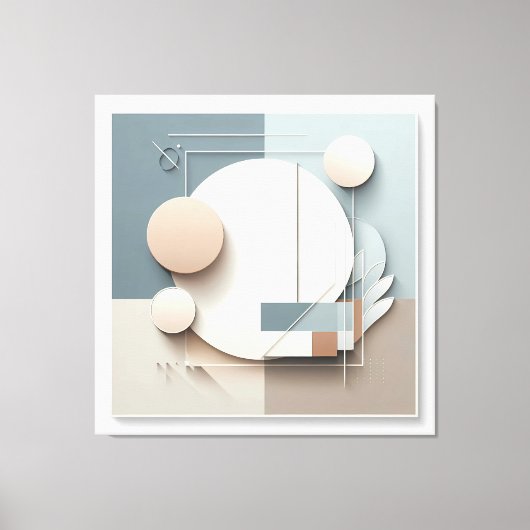 Dimensional Circle Composition Leinwanddruck (Vorderseite)