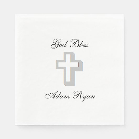 "Dimensional Cross" Papier Napkins Serviette (Vorderseite)