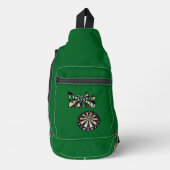 Dimensional Darts Logo mit Dartboard, Crossbody Bag (Vorderseite)