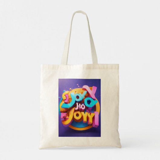 "Dimensional Delight: 3D Design Shopping Bag" Tragetasche (Rückseite)