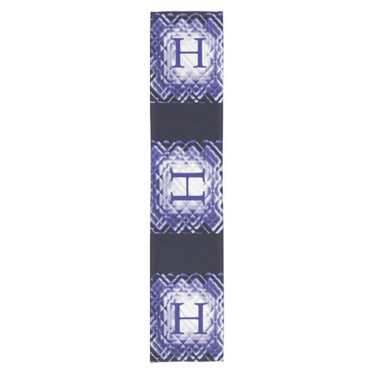 Dimensional Square Navy-H Kurz Table Runner Kurzer Tischläufer (Vorderseite)