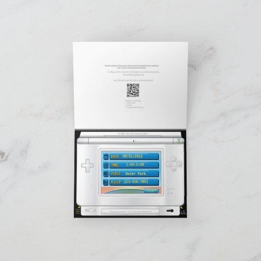 Dimensional Video Gamer INSIDE Teil der Einladung (Innenseite)