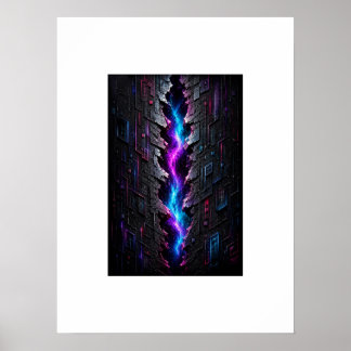 Dimensionaler Riss 3D Poster