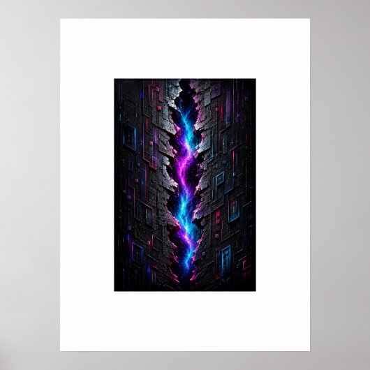 Dimensionaler Riss 3D Poster (Vorne)