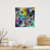 Dimensionen Abstrakte Kreise Art Poster (Küche)