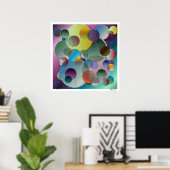 Dimensionen Abstrakte Kreise Art Poster (Heimbüro)