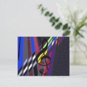 Dimensionen der Musik Postkarte (Stehend Vorderseite)