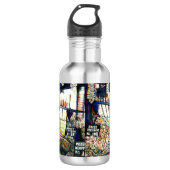 Dimensionen der Neugier Edelstahlflasche (Vorderseite)