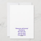 Dimensionen der Neugier Feiertagskarte (Rückseite)