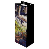 Dimensionen der Neugier Geschenktüte Für Weinflaschen (Rückseite Schrägansicht)