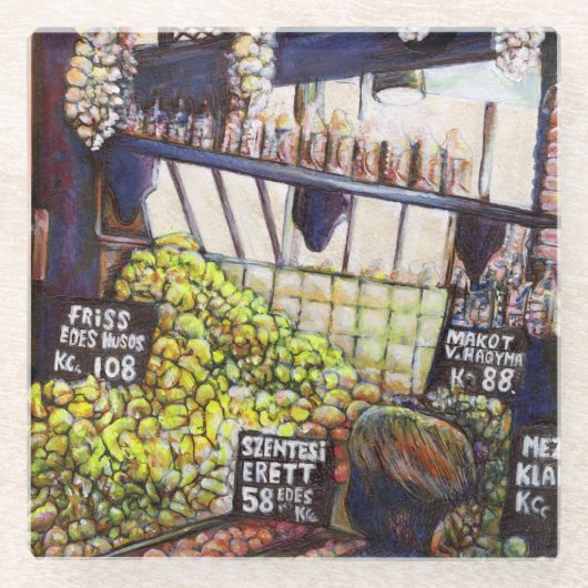 Dimensionen der Neugier Glasuntersetzer (Vorderseite)