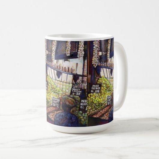 Dimensionen der Neugier Kaffeetasse (VorderseiteRechts)