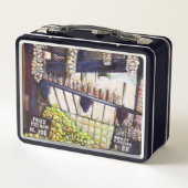 Dimensionen der Neugier Metall Brotdose (Rückseite)