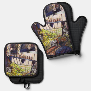 Dimensionen der Neugier Ofenhandschuh & Topflappen-Set