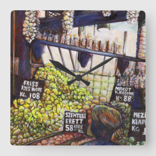 Dimensionen der Neugier Quadratische Wanduhr