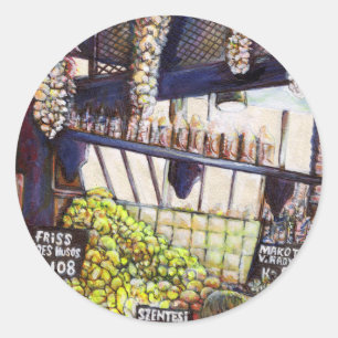 Dimensionen der Neugier Runder Aufkleber