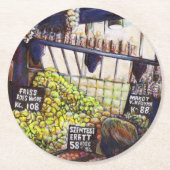 Dimensionen der Neugier Runder Pappuntersetzer (Vorderseite)