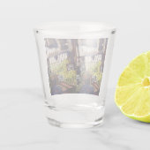 Dimensionen der Neugier Schnapsglas (Rückseite)