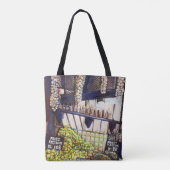 Dimensionen der Neugier Tasche (Rückseite)