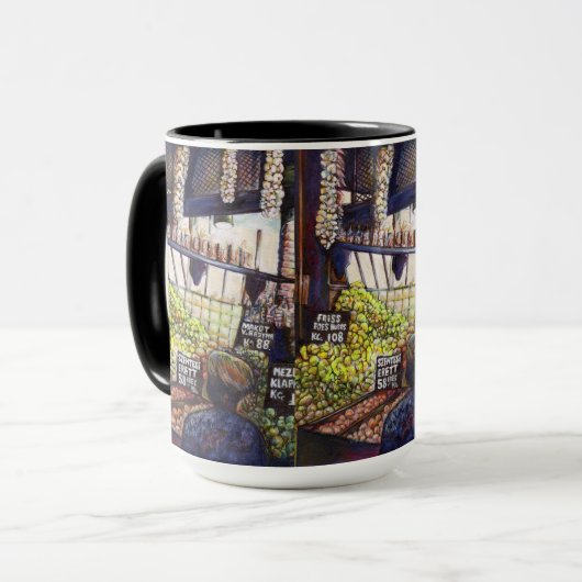 Dimensionen der Neugier Tasse (Vorderseite Links)