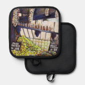 Dimensionen der Neugier Topflappen (Vorderseite/Rückseite)