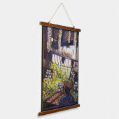 Dimensionen der Neugier Wandteppich Mit Holzrahmen (Gewinkelt)