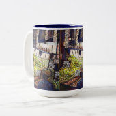 Dimensionen der Neugier Zweifarbige Tasse (Vorderseite Links)