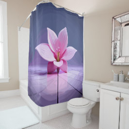 Dimensionen Gladioli: Rosa und Lila Meisterwerk Duschvorhang